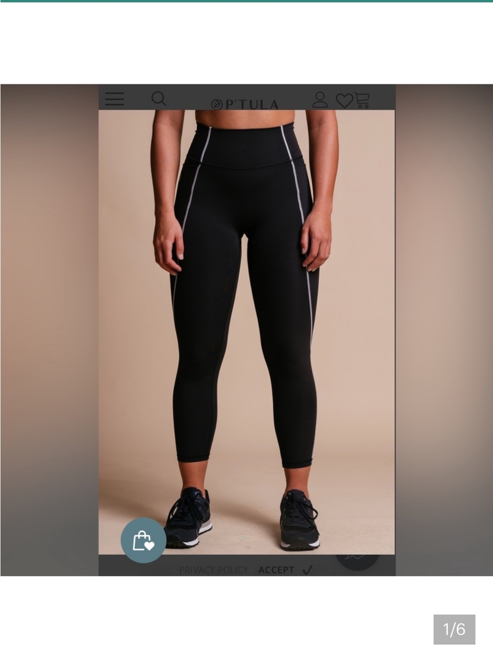 P'tula Black The Yvette Legging : 26" w/ pockets